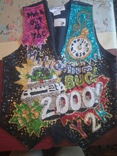 Vintage Y2K "Millennium Bug" Sequene Party Vest