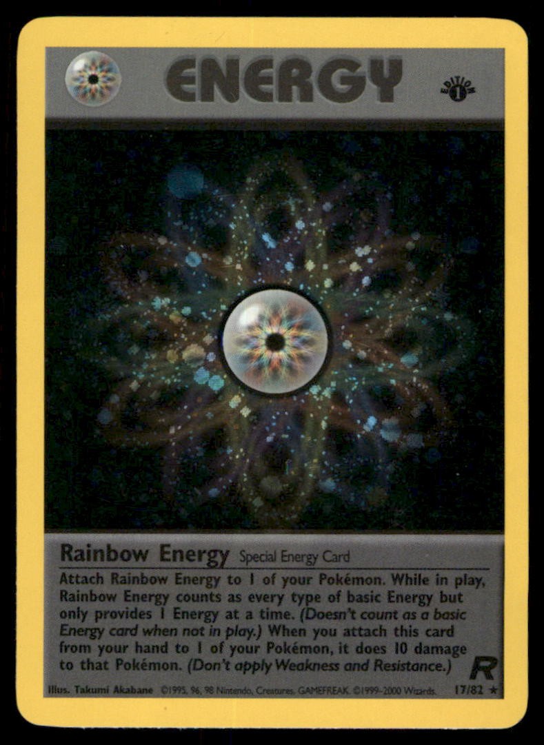 Rainbow Energy 1st ED. Team Rocket #17/82 Holo Pokemon Card