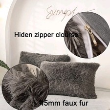 1PC Faux Fur Plush Pillowcase Fluffy Pillow Cover Cushion Case Comfy Soft Decor