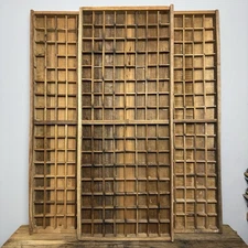 Vintage Wooden Printers Tray - XL Rustic Wooden Salvage - Wall Decor - £75 Each