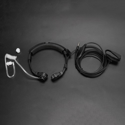 3 5mm Gardło Mic Mic Słuchawki Ptt Regulowany ukryty przewód powietrza do NTS - Zdjęcie 10 z 14
