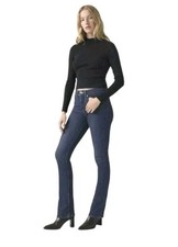 Wrangler Women's Dark Blue Bootcut High rise Denim Jeans Size 10 Inseam 32 in.