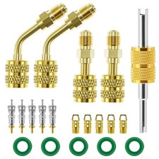 R410A Adapter Kit for Mini Split System, 5/16 Female to 1/4 Male Flare