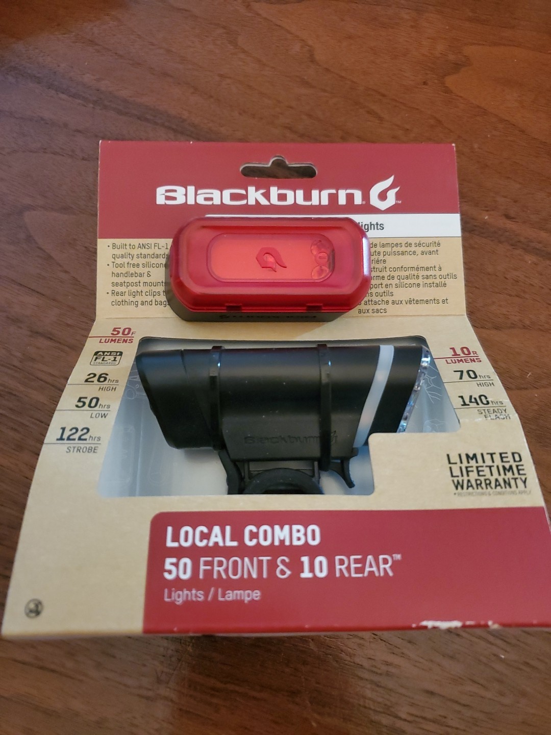 Blackburn High Output 50 Lumen Front and 10 Lumen Red LED Bike Light Combo Set