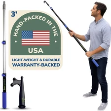 EVERSPROUT 1.5-3ft Telescoping Boat Hook Push Pole - Lightweight, Durable Alumin