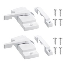 2 Pack Window Sash Locks Window Latches Cam Action White Window-Locks White C...
