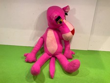 Vintage 1980s Pink Panther Plush Stuffed Animal Toy 20" Red Nose Felt Eyes