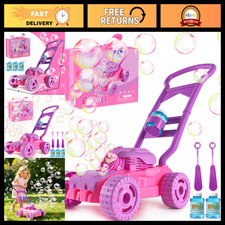Bubble Lawn Mower for Toddlers - Spill-Proof Bubble Machine Outdoor Toy