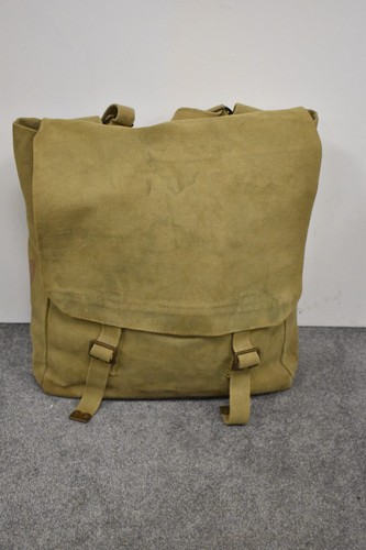 British Army WWII 37 Pattern Large Pack – 1942 Dated Canvas Haversack + Strap - Picture 10 of 24