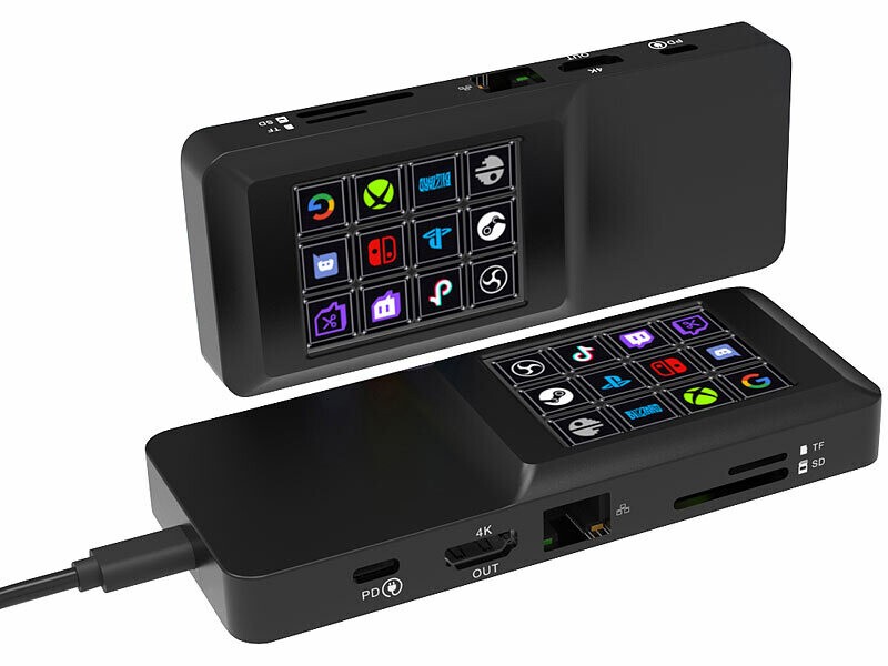 Station d'accueil USB-C HDMI 4K LAN multiport avec macros Xyst