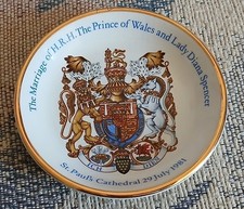 Vintage Marriage Souvenir Plate Prince Charles & Lady Diana St. Paul's Cathedral