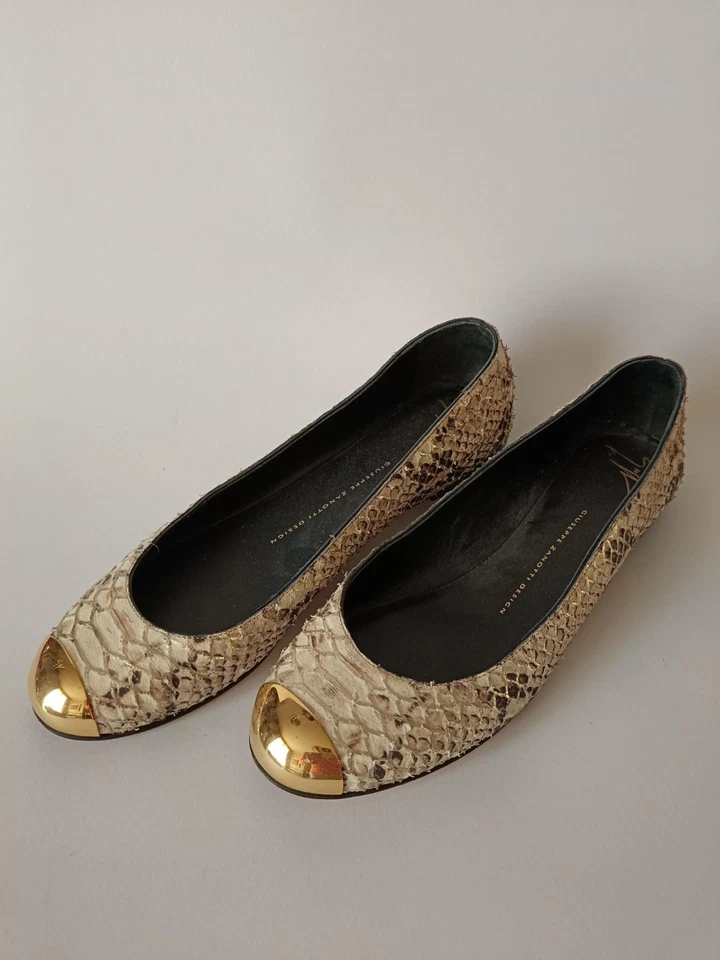 Scarpe ballerine Giuseppe Zanotti Design taglia 39 colore maculato con oro - Immagine 2 di 3