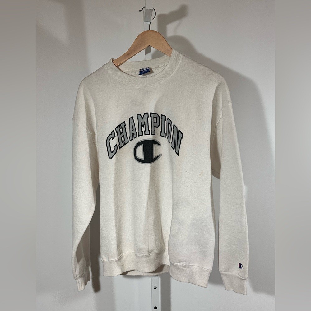 Champion Reverse Weave, 80’s Champion Reverse Weave Sweatshirt – Made in USA – Cream – Size Large
