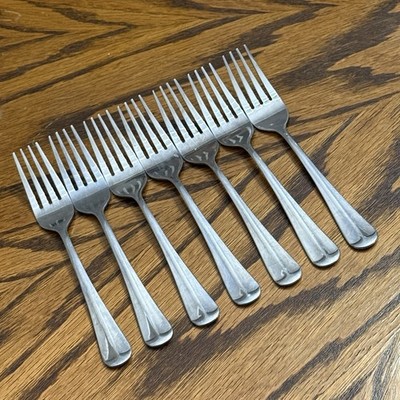 Hampton Silversmiths Lexington Mirror Stainless 7 Salad Forks 6 5/8 