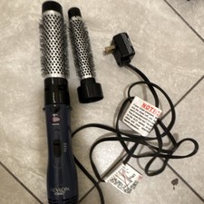 Revlon Hot Air Brush Ionic Technology 1.5" 1" Barrels Adjustable Heat Blue
