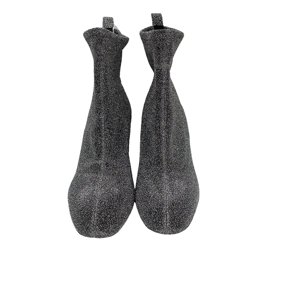 Bottes Michael Kors tricot argent UK 5,5 paillettes talon bloc chaussette... - Photo 1/4