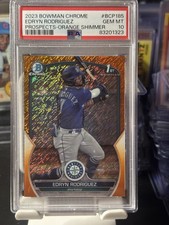 2023 Bowman Chrome - Prospects Edryn Rodriguez 10/25 Orange Shimmer Refractor