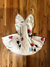 Kate Spade S White Rose Babydoll Slip Dress
