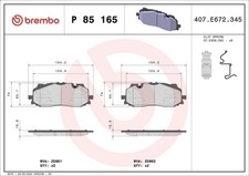 Kit de plaquettes de frein, frein à disque BREMBO P 85 165 pour Q5 2 2016-2018