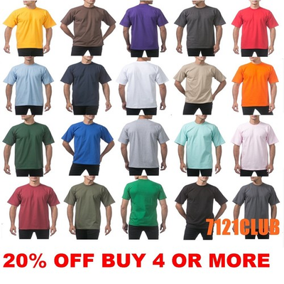 #ad #ad PRO CLUB HEAVYWEIGHT T SHIRTS PROCLUB MENS PLAIN SHORT SLEEVE BIG AND TALL M 7XL $15.95