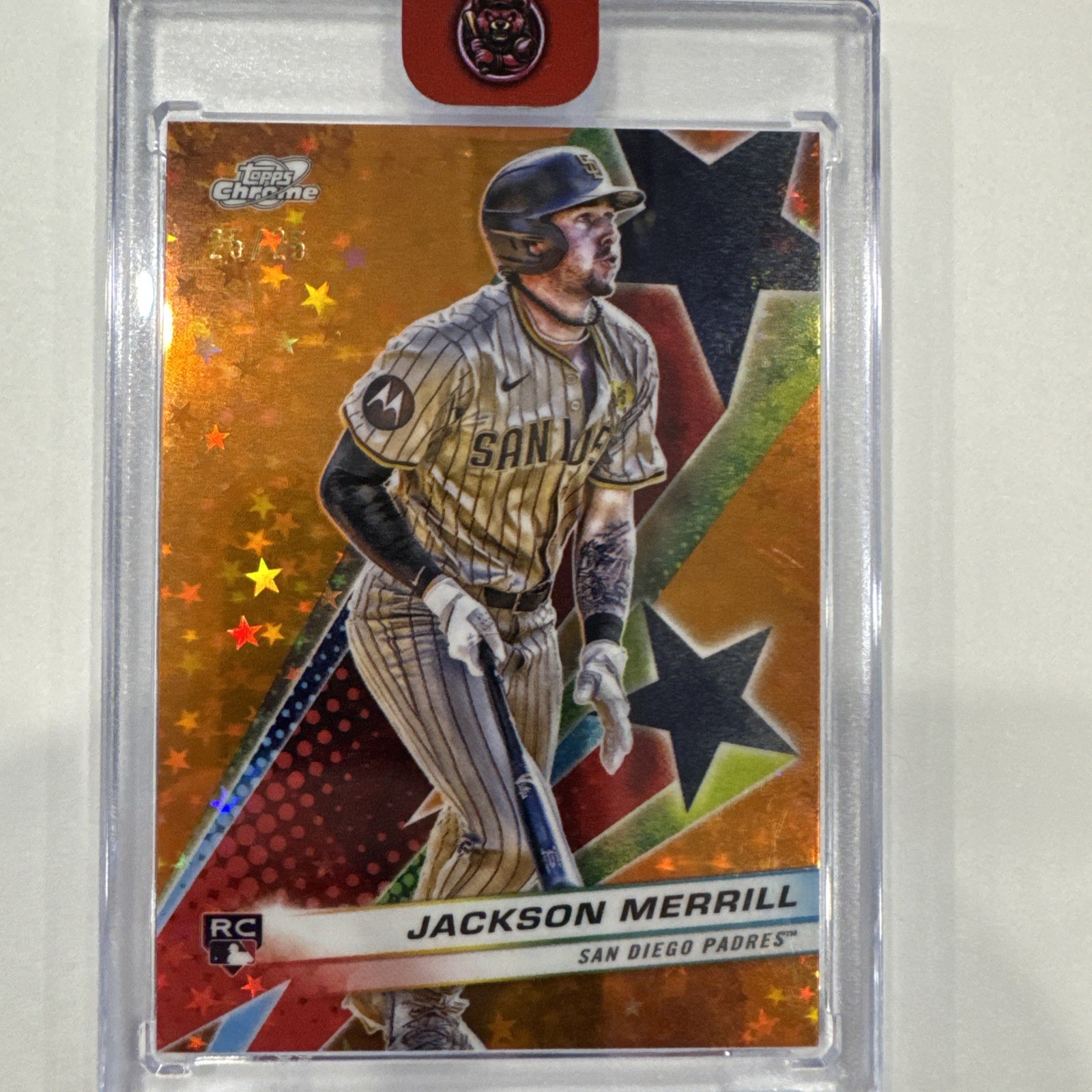 2024 Topps Cosmic Chrome Starfractor Jackson Merrill Orange 25/25 RC eBay 1/1
