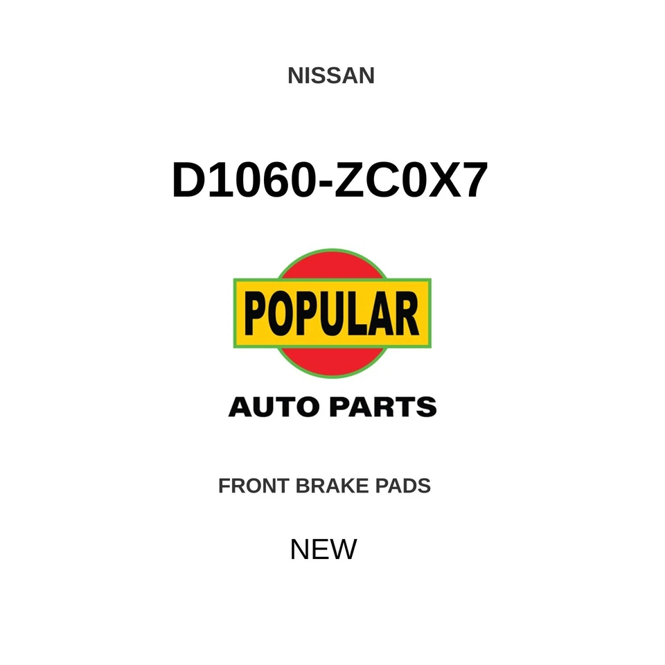 Plaquettes de frein avant d'origine Nissan D1060-ZC0X7 - Photo 1/1