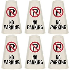 6-Pack "" Reflective Cone Message Sleeve Collar with Pack of 6 No Parking