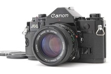 Near MINT Canon A-1 A1 SLR 35mm Film camera New FD 50mm f/1.8 Lens CLA'd JAPAN