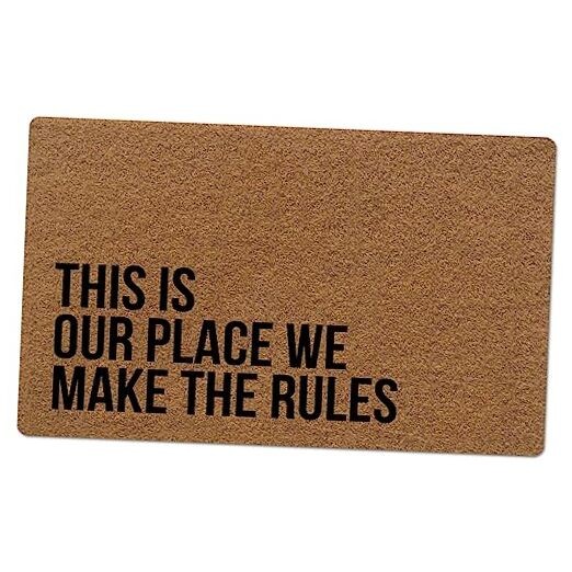 Funny Welcome Indoor Outdoor Front Door Mat Non-Slip Entrance Rug  