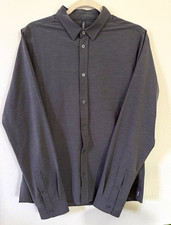 Vuori Mens M Gray Solid Jersey Polyester Long...