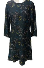 NEW Banana Republic Fit & Flare FloraLong Sleeve $128 Lightweight Dress Size 10