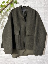 Zara Boucle Struktur Bomber Jacke Khaki Grün XS-S Neu mit Etikett