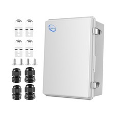 Waterproof Outdoor IP67 Junction Box (13.8"x9.8"x5.9") with Mounting Plate