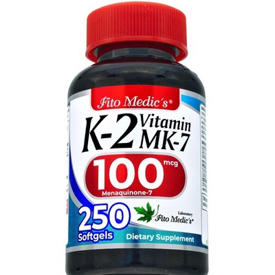 Vitamin K2 100mcg High Absorption K2 Vitamin Supplement Support 250 Softgels