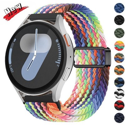 Nylon Braided Magnetic Armband Für Samsung Galaxy Watch 7 FE 6 5 4 Classic 46mm