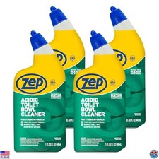 Acidic Toilet Bowl Cleaner 32 oz Case of 4 - Thick Clinging Formula, Pro Clean