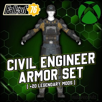 Fallout 76 Civil Engineer Armor Set - Plus 20 Legendary Mods - Xbox Only