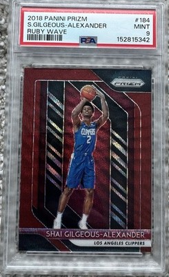 2018 PANINI PRIZM SHAI GILGEOUS ALEXANDER #184 RUBY WAVE ROOKIE RC 