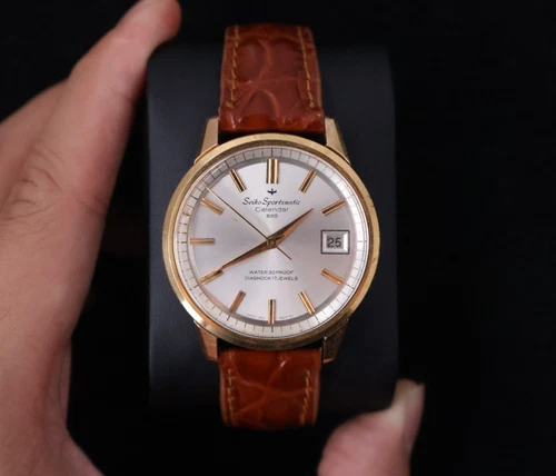 Serviced Vintage 1965 Seiko Sportsmatic Calendar 820 (Electro-Gold Plated)