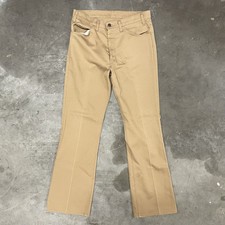 1970s Levi's Sta-Prest Light Brown Pants   Men's 33 x 33   Talon 42 Zipper, USA