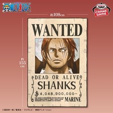One Piece Shanks Wanted Poster Blanket 155cm Prize Japan NEW 2026
