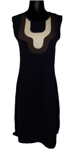 Tory Burch 100% Wool Sleeveless Knee Length Multicolor M Dress (Damaged -Holes)