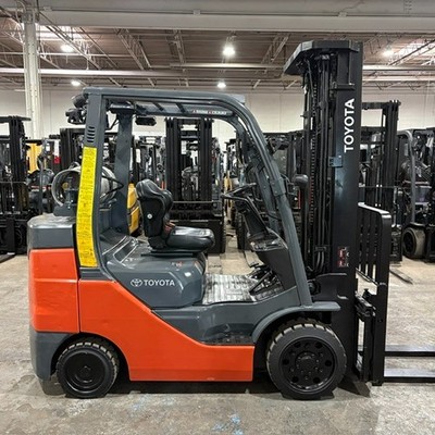 2020 Toyota 8FGCU30 6000lb Used LP Gas Forklift Triple Mast Sideshift 4958 Hours