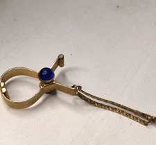 Vintage Goldtone Glove Clip Purse Accessory 50s 60s 