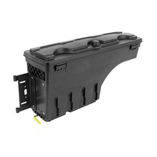Truck Swing Tool Box Left Side Black Bolt-on Manual Fold 150025003500 02-18 Truck Swing Tool Box Left Side Black Bolt-on Manual Fold 150025003500 02-18