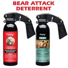2 Pack Feloiy Bear Repellant Self Defense Spray - 16 oz Bear Attack Deterrent