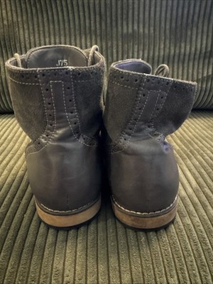 J75 Jump Leather Combat Grunge Boots Gray  Lace Up Mens 12 Suede Wingtip J75 Jump Stryders Men main image 4