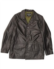 Jack Doyle Mens Leather Jacket UK 48 4XL Black Leather BG15