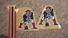 New England Patriots THROWBACK FULL SIZE FOOTBALL HELMET DECALS WITH STRIPE