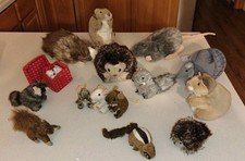 15 - Folkmanis Hand Finger Puppets mice rat squirrel hedgehog hamster chipmunk